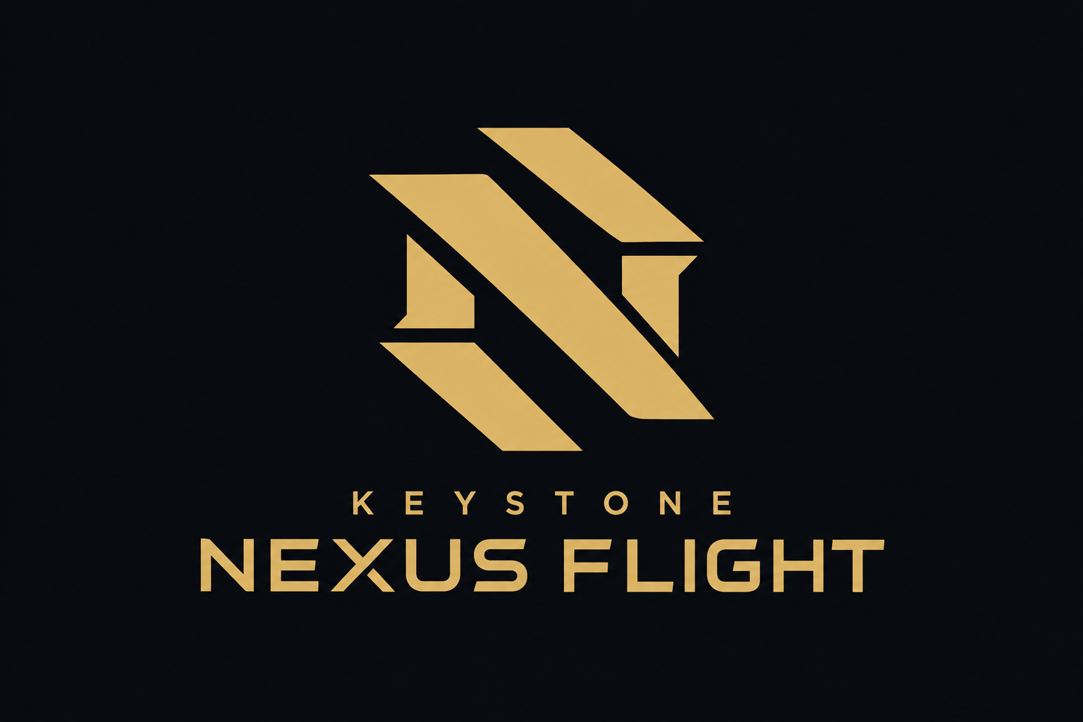 Keystone Nexus Flight — approved black-and-gold logo